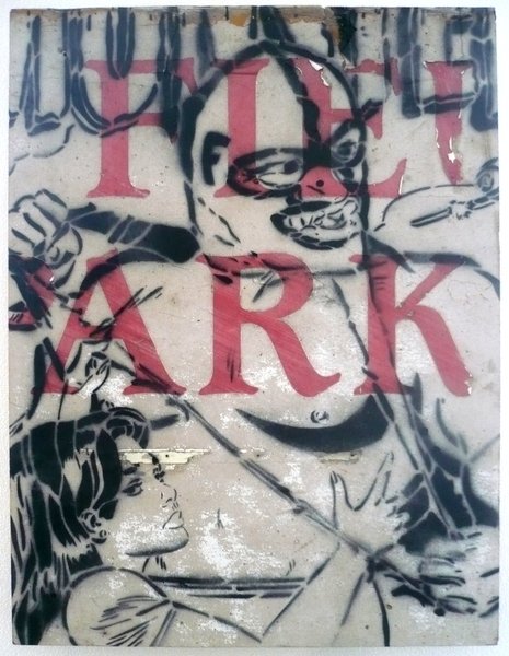 Faile 'Stencil Painting on Panel' 2005